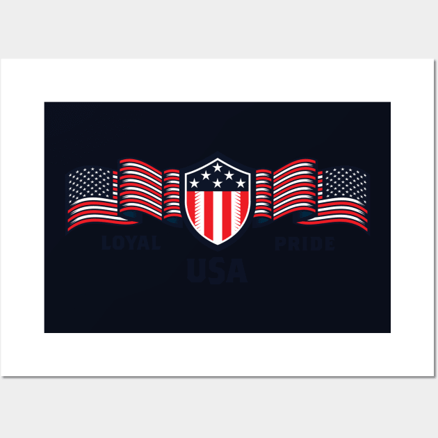 Loyal Pride USA Wall Art by Kunstlerstudio